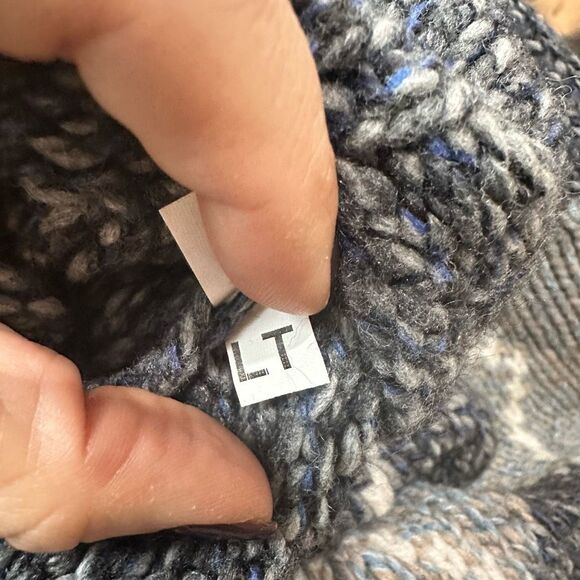 Gran Sasso Mens Crew Neck Fisherman Sweater Knit Wool Cashmere Size L Tall - Picture 10 of 10